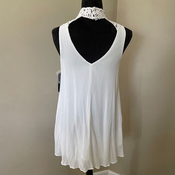 NEW Lulus Mini Dress Lined White Lace Dress Size Small Open Back Sleeveless - Picture 2 of 15